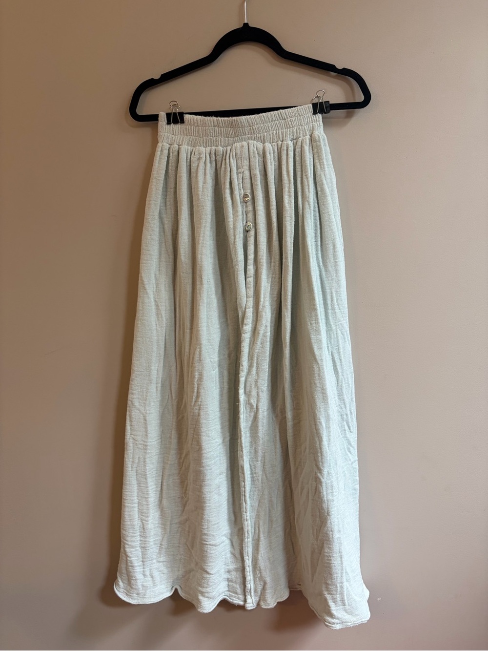 Jen’s Pirate Booty 100% Cotton Coastal Boho Two Button Maxi Skirt Resortwear